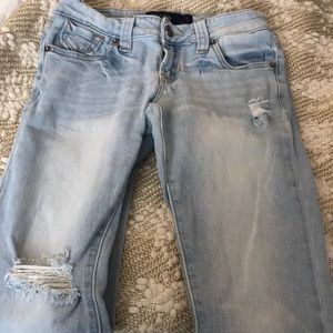 Light wash skinny stretch jeans size 1